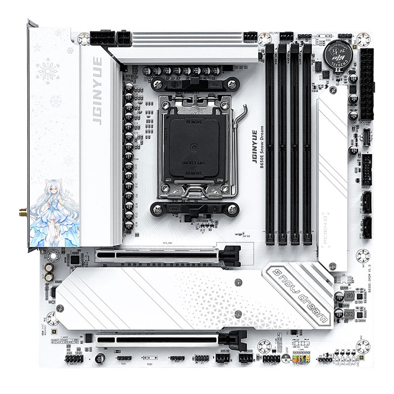 JGINYUE B650E Snow Dream AM5 M - Am5 Micro Atx Pcie 5.0 Motherboard incelemesi ve fiyatı